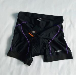 Souke Sports  Womens‎  Padded Cycling Shorts Activewear Stretch Size XXL